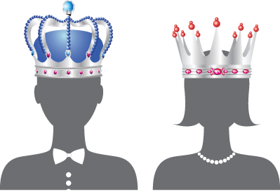 prom king and queen clipart